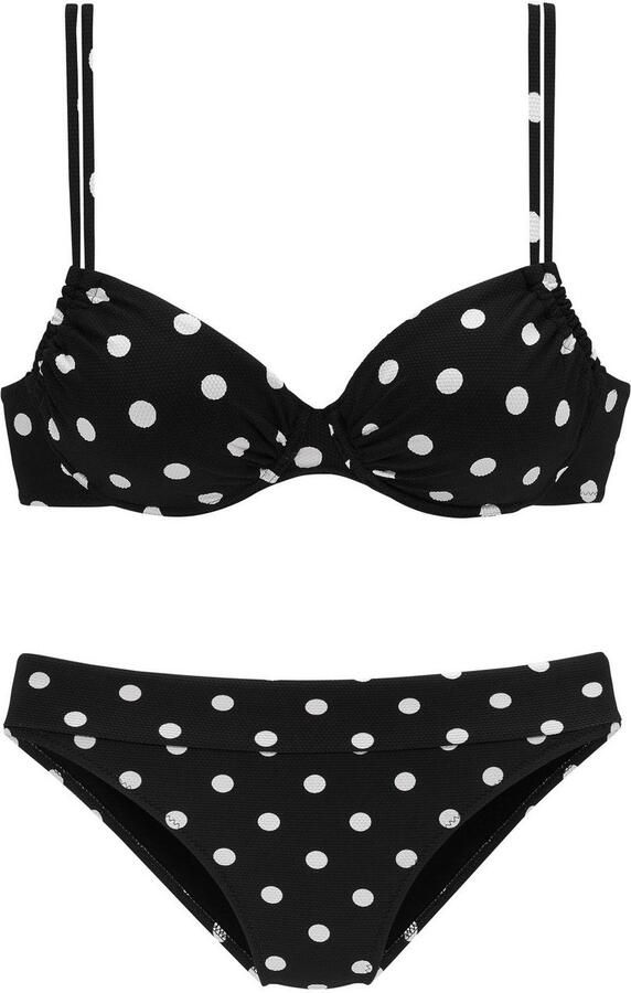 Lascana Bikinibroekje Powder van piqué-structuurstof