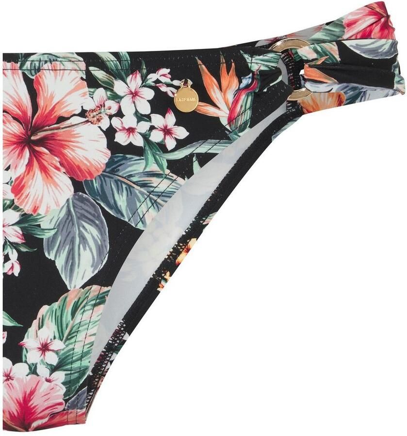 Lascana Bikinibroekje Salsa met sierringen en geweldig bloemenprint