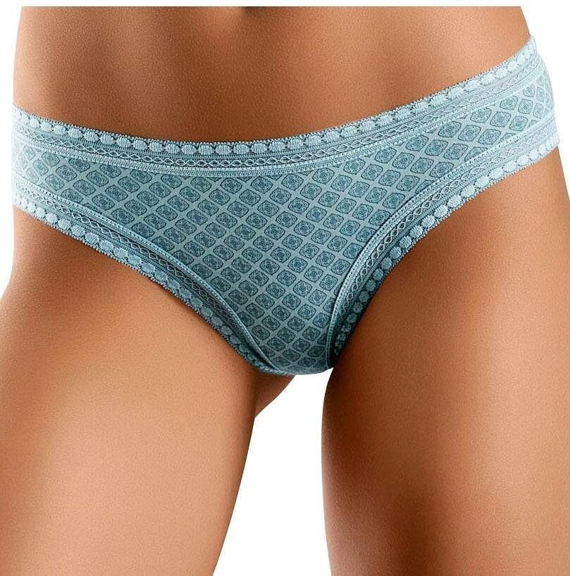 Lascana Bikinibroekje van elastische katoen met zachte kant (3 stuks)