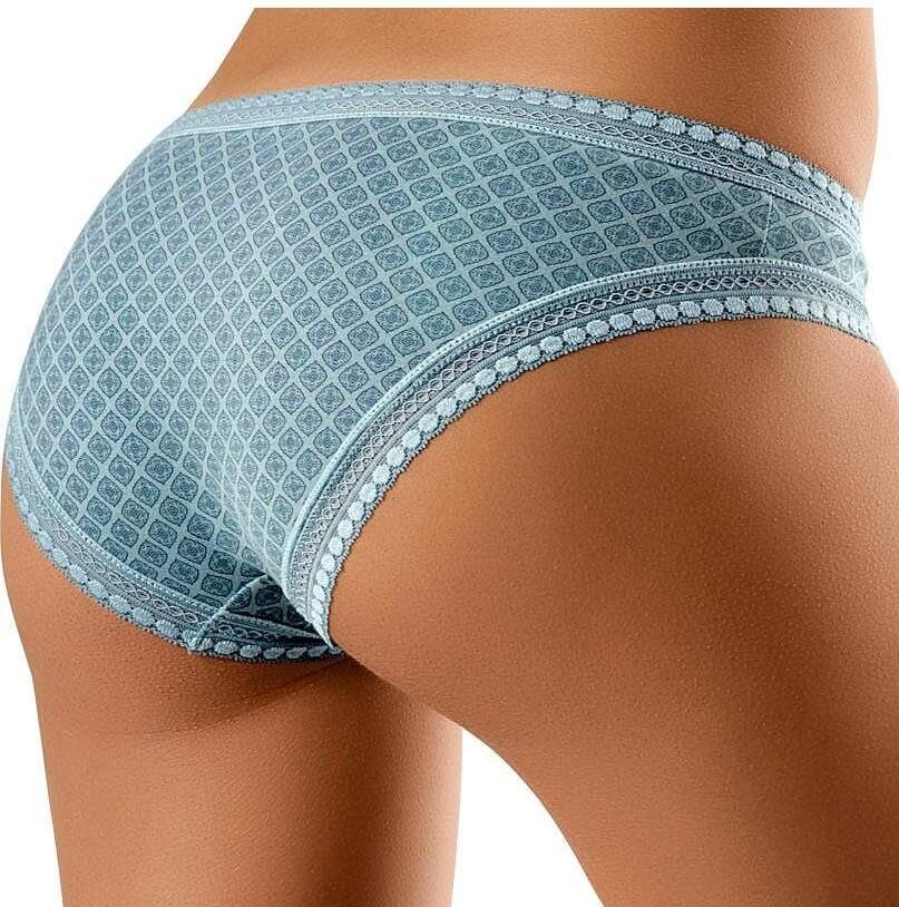 Lascana Bikinibroekje van elastische katoen met zachte kant (3 stuks) - Foto 2