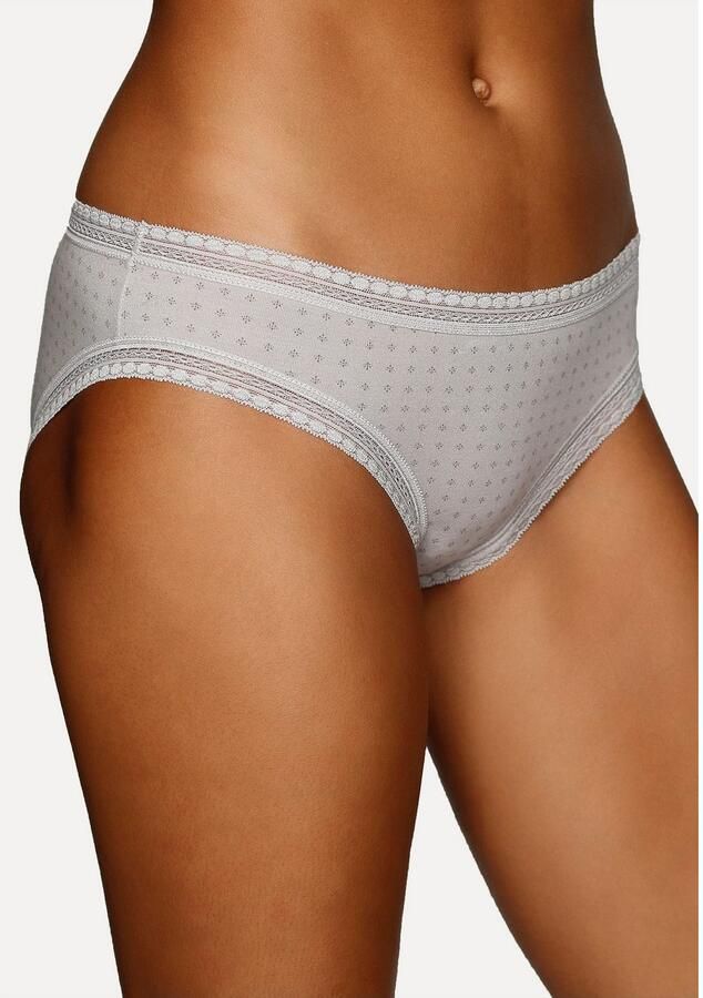 Lascana Bikinibroekje van elastische katoen met zachte kant (3 stuks) - Foto 3