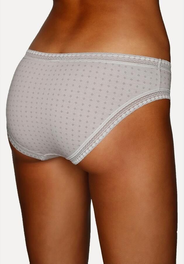 Lascana Bikinibroekje van elastische katoen met zachte kant (3 stuks) - Foto 4