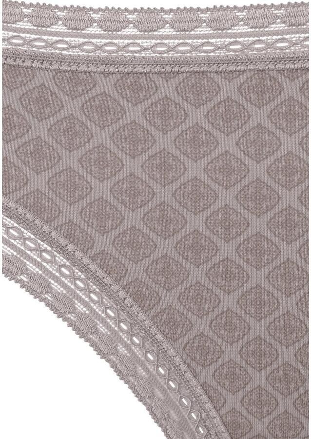 Lascana Bikinibroekje van elastische katoen met zachte kant (3 stuks)