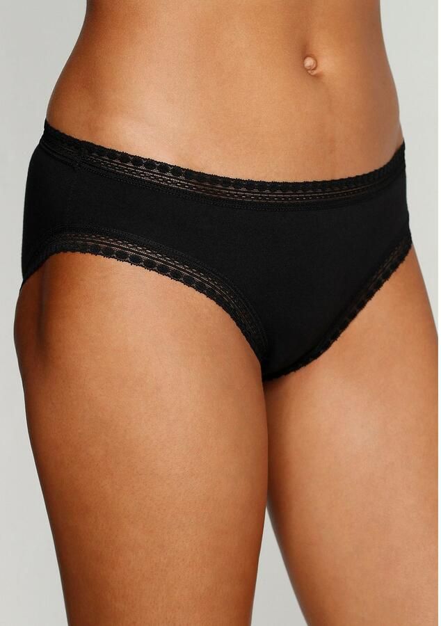 Lascana Bikinibroekje van elastische katoen met zachte kant (3 stuks) - Foto 2