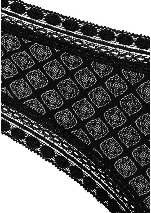 Lascana Bikinibroekje van elastische katoen met zachte kant (3 stuks)