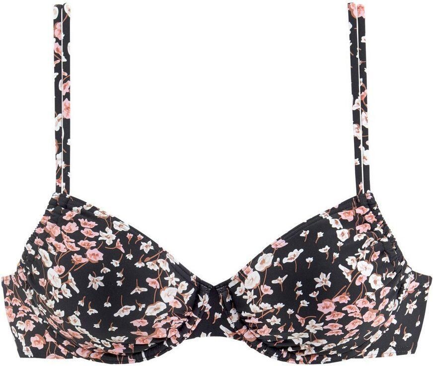 Lascana Bikinitop met beugels Blair met een bloemmotief