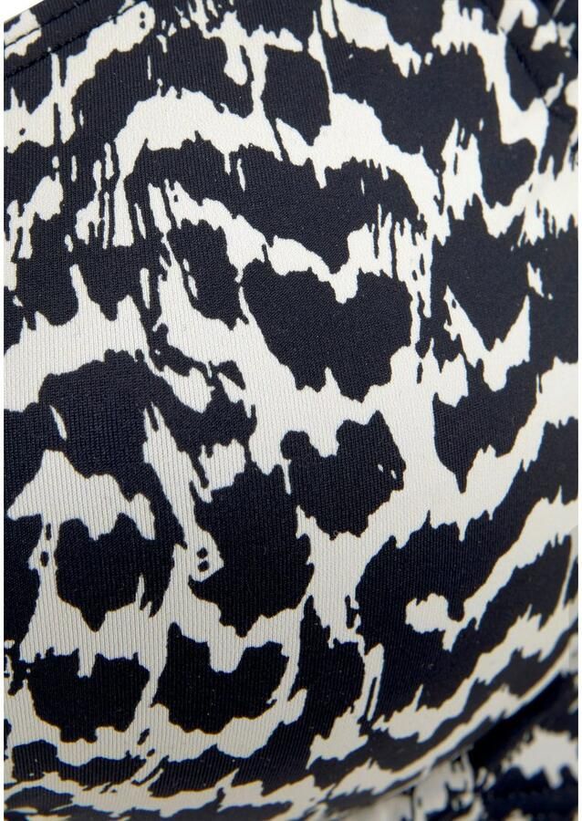 Lascana niet-voorgevormde beugel bikinitop met all over print zwart wit - Foto 2