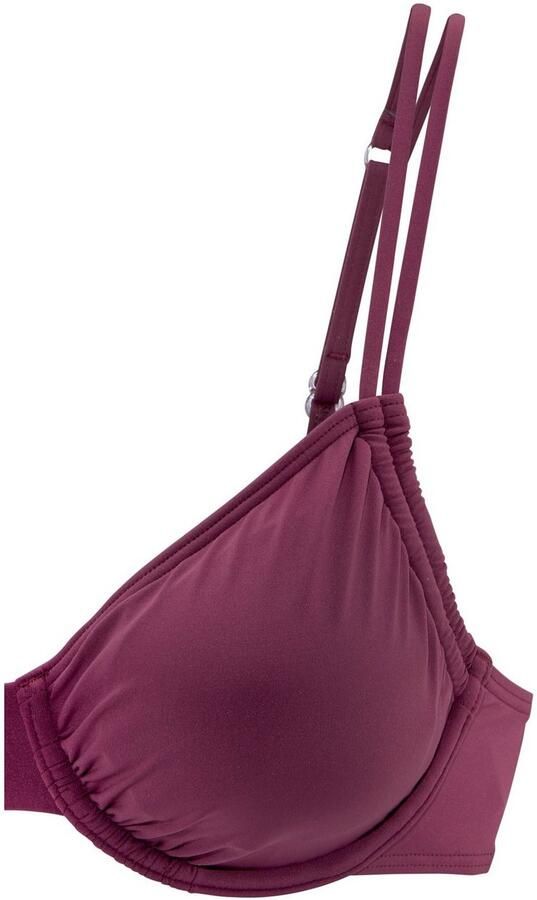 Lascana Bikinitop met beugels Italy opzij aan te rimpelen - Foto 3