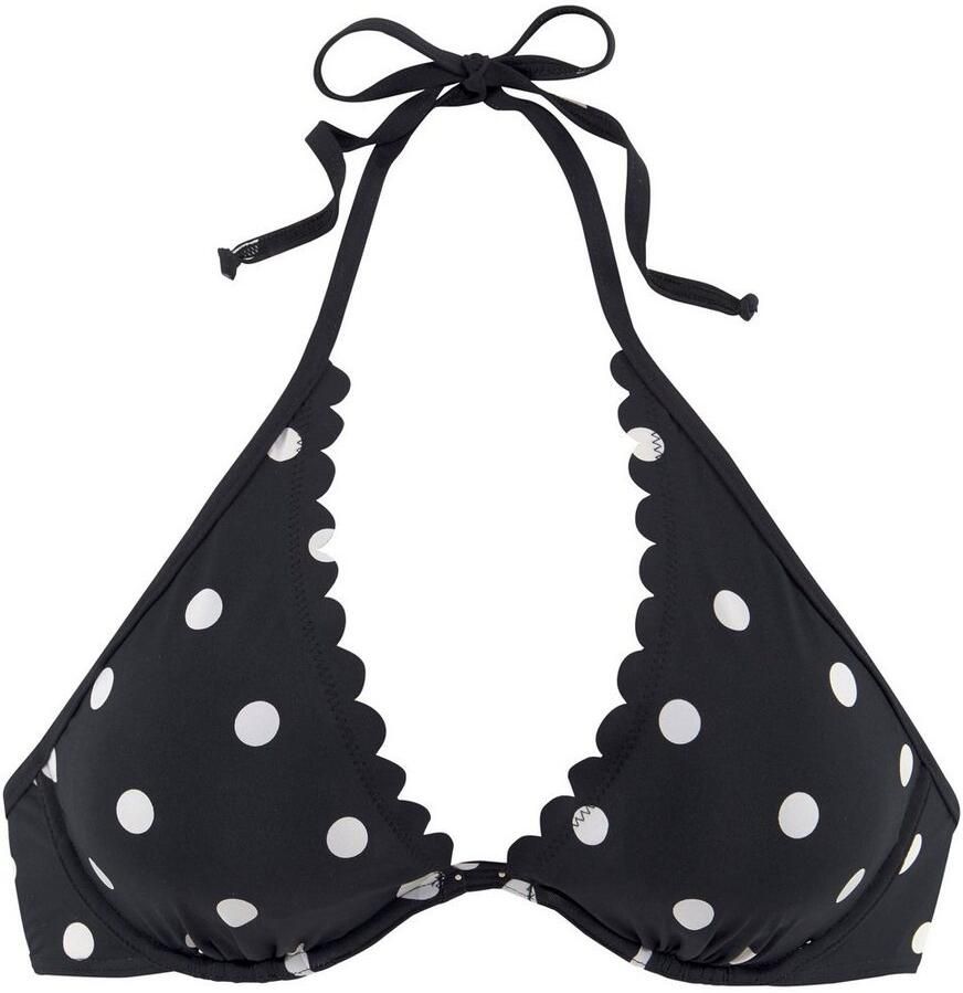 Lascana Bikinitop met beugels Jada met schulprandjes en stippendessin