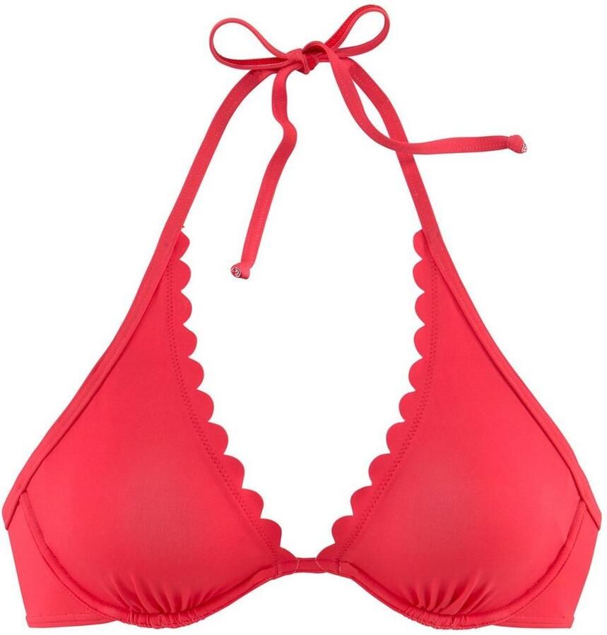 Lascana Bikinitop met beugels Scallop met gelaserde gegolfde rand - Foto 3