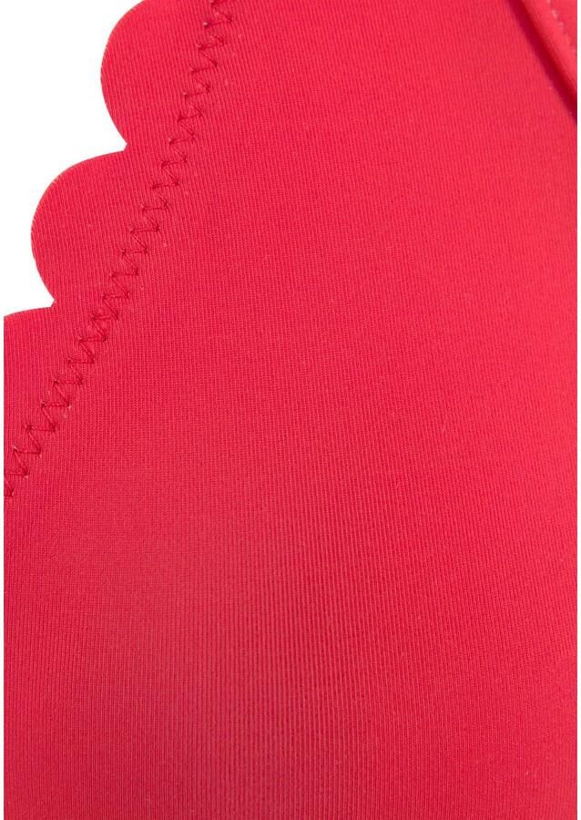 Lascana Bikinitop met beugels Scallop met gelaserde gegolfde rand