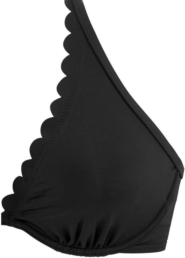 Lascana Bikinitop met beugels Scallop met gelaserde gegolfde rand - Foto 2
