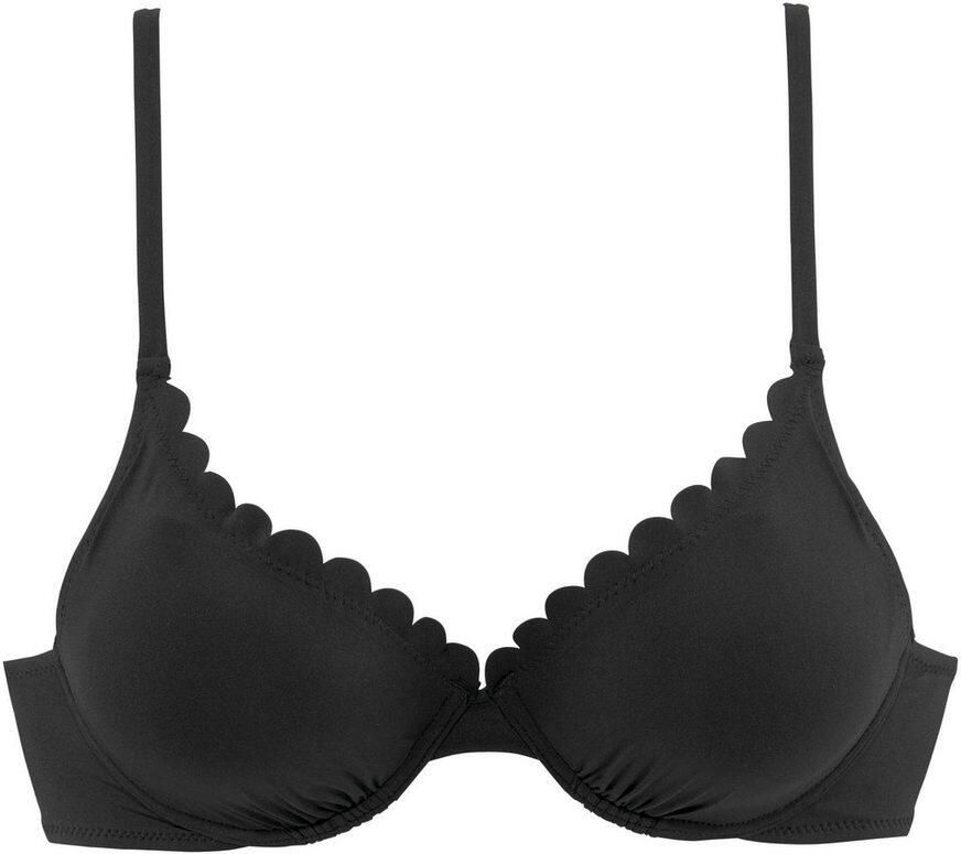 Lascana Bikinitop met beugels Scallop met vulling
