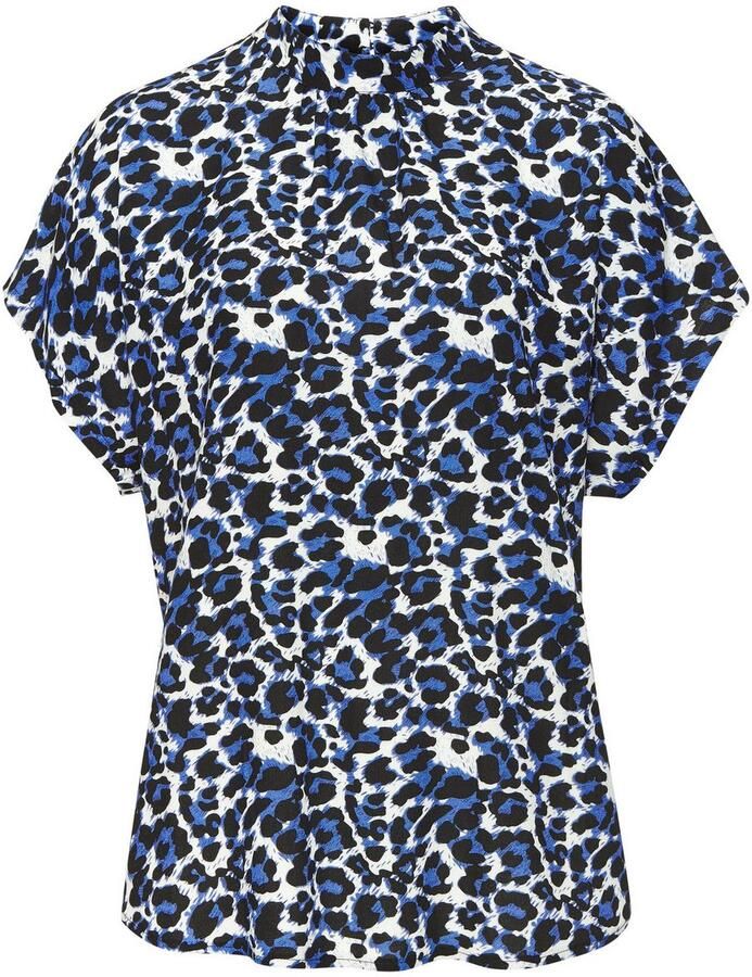 Lascana Blouse met korte mouwen met all-over print damesblouse sportief elegant