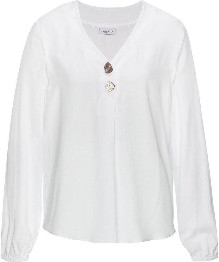 Lascana Blouse met lange mouwen met modieuze knopen - Foto 5