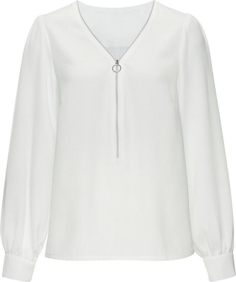 Lascana Blouse met lange mouwen met ritsdetail elegante damesblouse - Foto 2