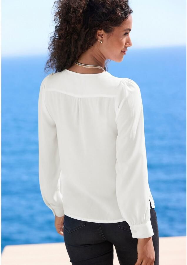 Lascana Blouse met lange mouwen met ritsdetail elegante damesblouse - Foto 5