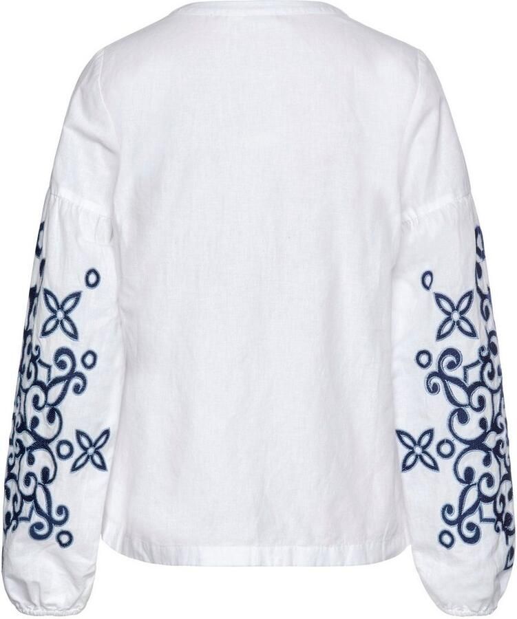 Lascana Blouse met lange mouwen met verfijnde borduurwerk damesblouse tuniek - Foto 2