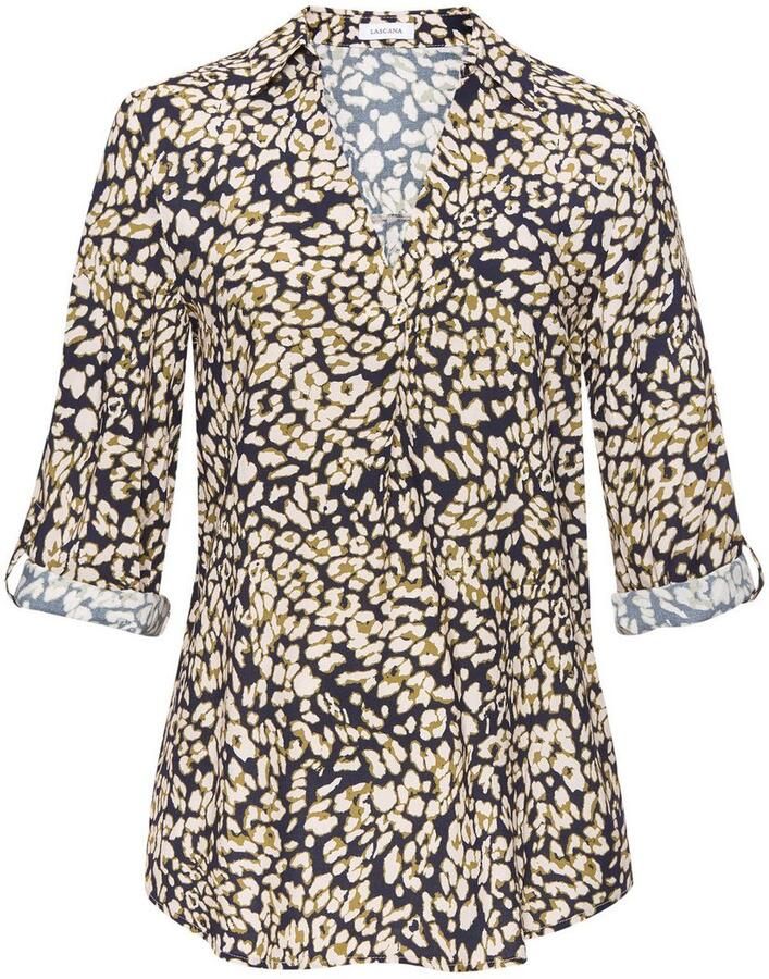 Lascana Geweven broek van lichte satijnkwaliteit wijde palazzobroek met zakken stofbroek - Foto 2