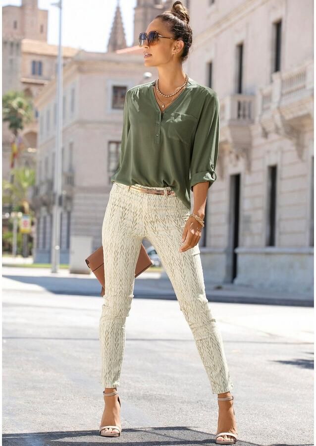 Lascana Blouse zonder sluiting met 3 4-mouwen en knoopsluiting damesblouse - Foto 5