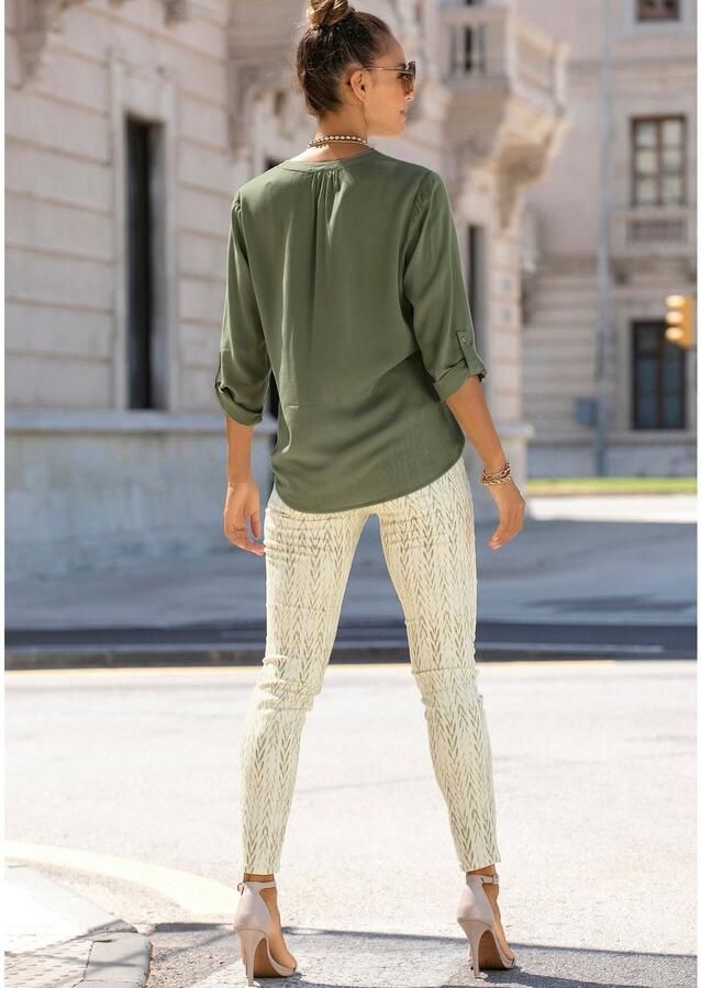 Lascana Blouse zonder sluiting met 3 4-mouwen en knoopsluiting damesblouse - Foto 6