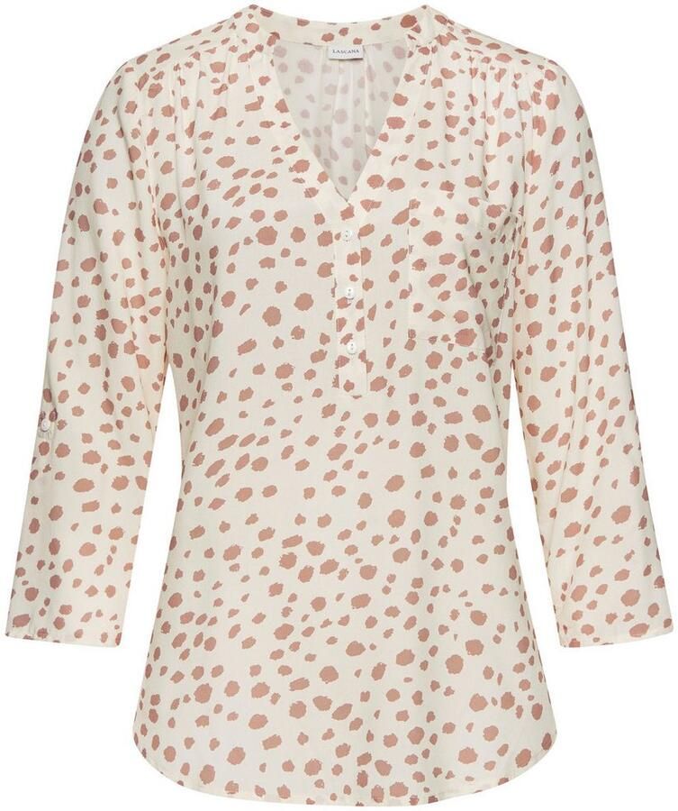 Lascana Blouse zonder sluiting met 3 4-mouwen en knoopsluiting damesblouse
