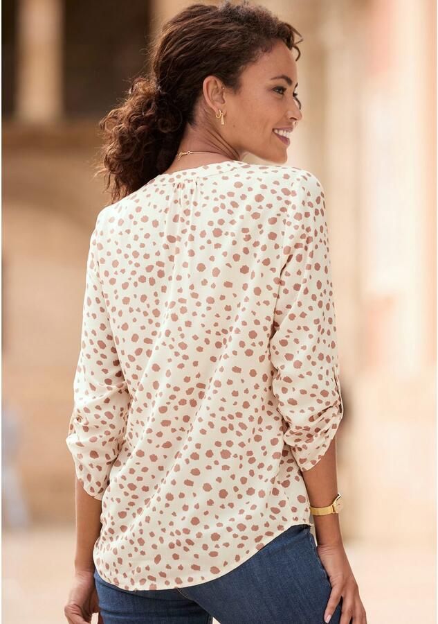 Lascana Blouse zonder sluiting met 3 4-mouwen en knoopsluiting damesblouse - Foto 4