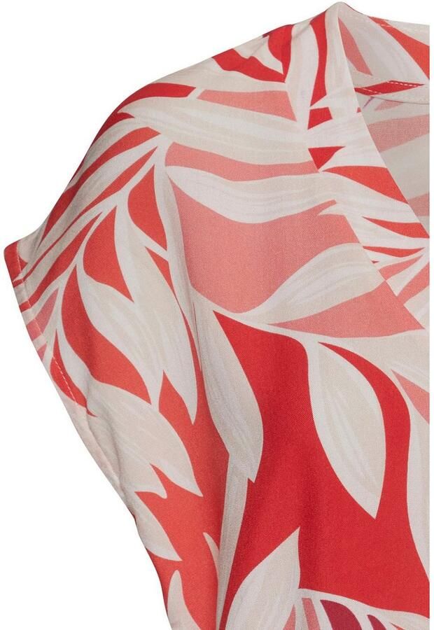 Lascana Blouse zonder sluiting met alloverprint en knopen korte mouw blouse zomers - Foto 5