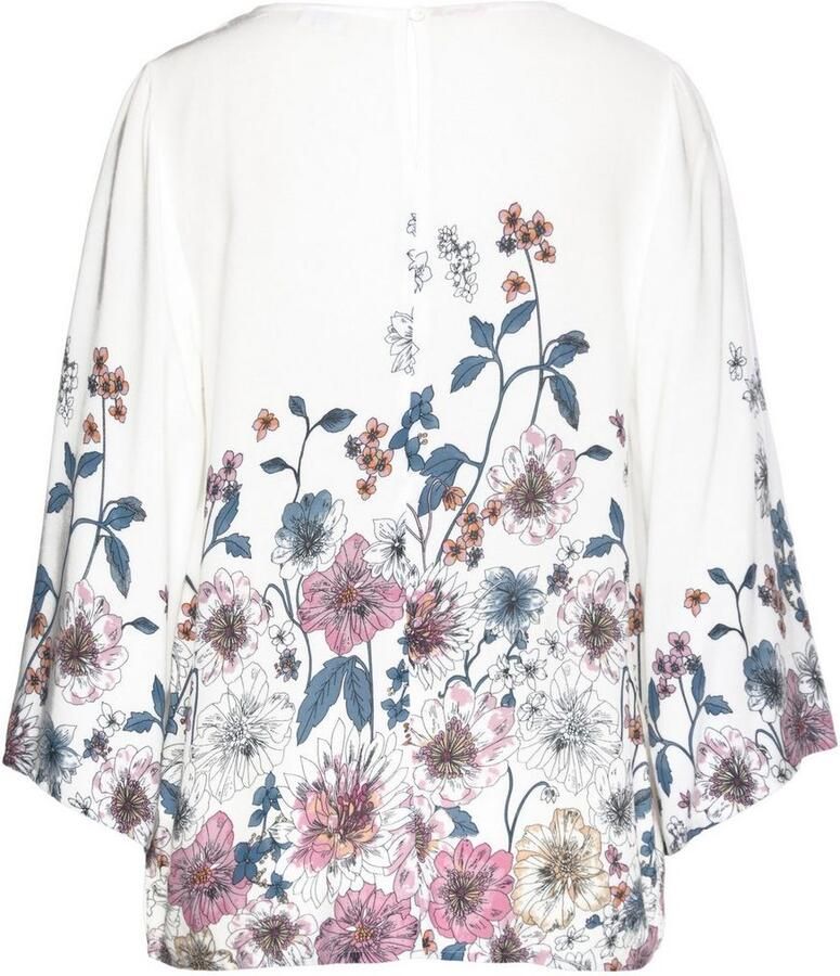 Lascana Blouse zonder sluiting met bloemenprint en trompetmouwen blouseshirt zomers - Foto 2