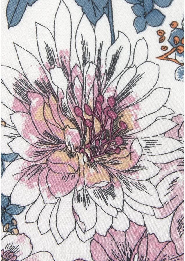 Lascana Blouse zonder sluiting met bloemenprint en trompetmouwen blouseshirt zomers - Foto 4