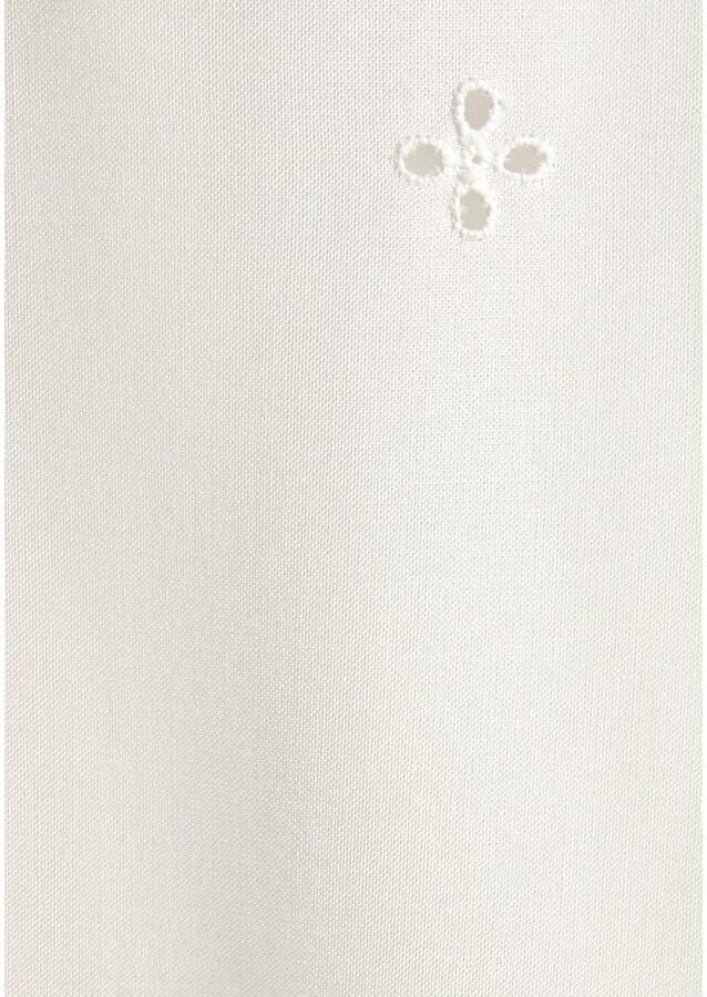 Lascana Blouse zonder sluiting met gaatjesborduurwerk en subtiele ruches 3 4-mouwen damesblouse - Foto 3