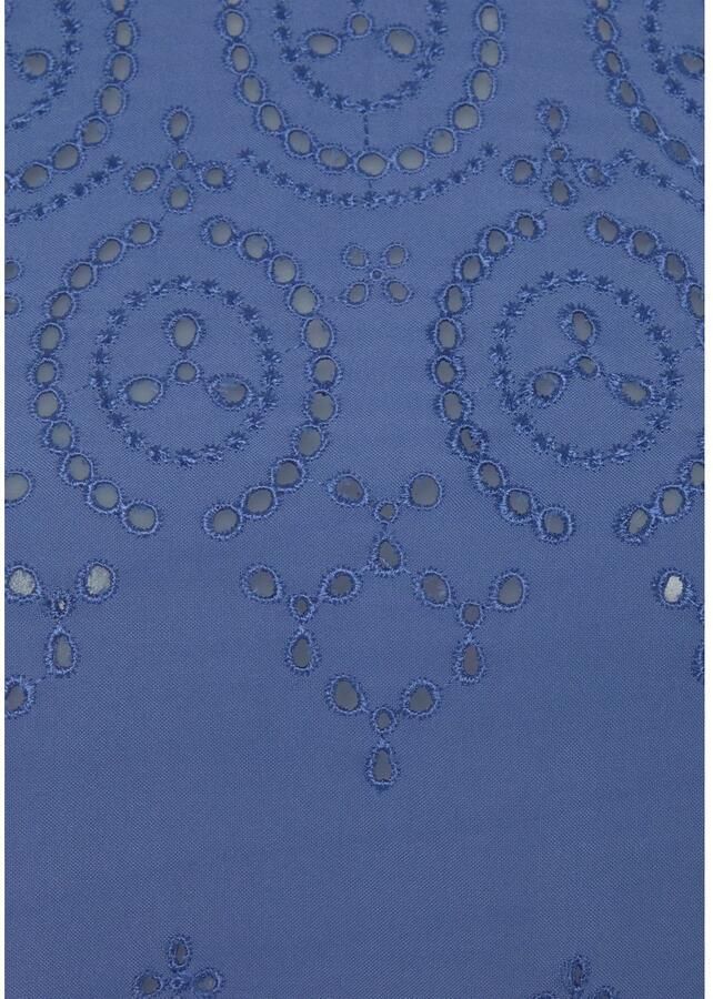 Lascana Blouse zonder sluiting met gaatjesborduurwerk en subtiele ruches 3 4-mouwen damesblouse - Foto 2