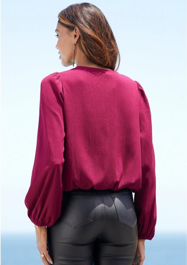 Lascana Blouse zonder sluiting met kettingdetails elegante damesblouse modieus feestelijk - Foto 3