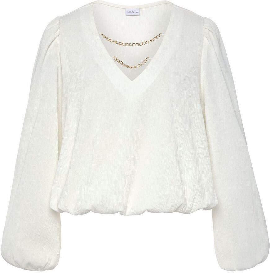 Lascana Blouse zonder sluiting met kettingdetails elegante damesblouse modieus feestelijk