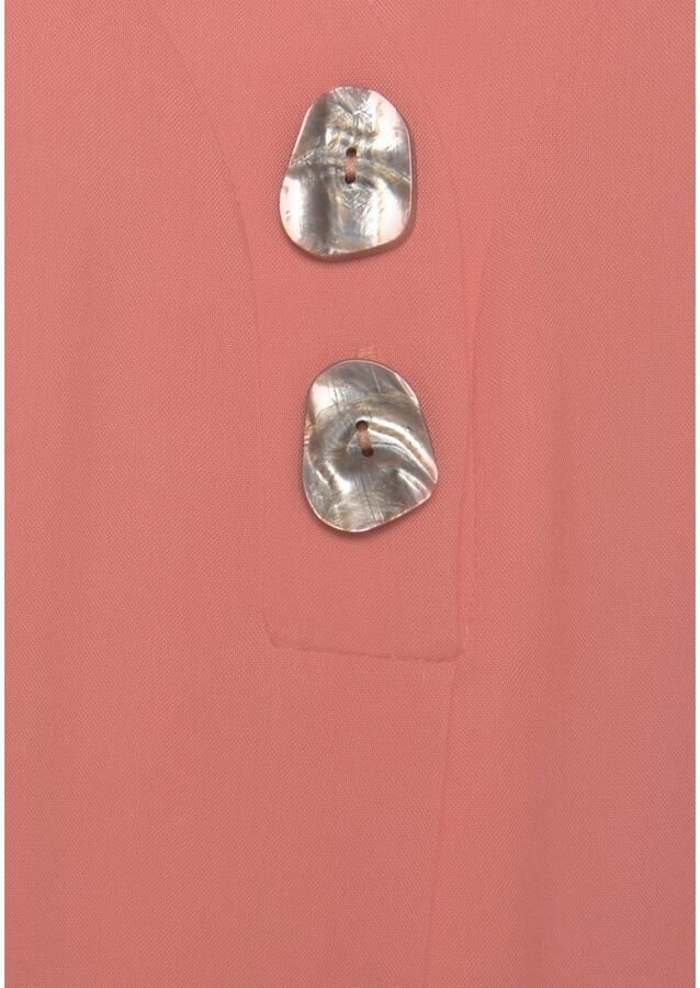 Lascana Blouse zonder sluiting met modieuze knopen luchtige korte mouwen blouse zomers - Foto 4