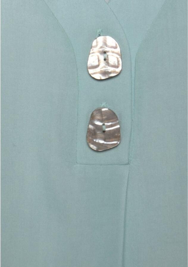 Lascana Blouse zonder sluiting met modieuze knopen luchtige korte mouwen blouse zomers - Foto 6