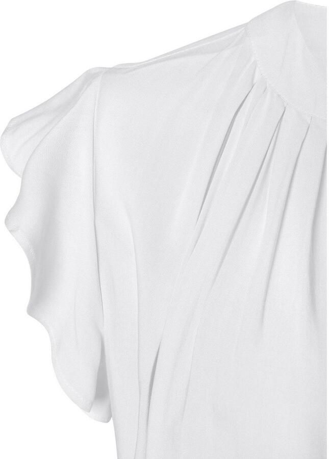 Lascana Blouse zonder sluiting met ruches-mouwen korte mouwen blouse elegant - Foto 2