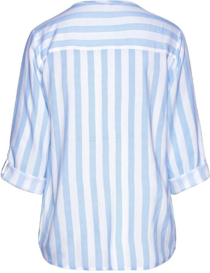 Lascana Blouse zonder sluiting met streep-print lichte geweven stof damesblouse - Foto 2