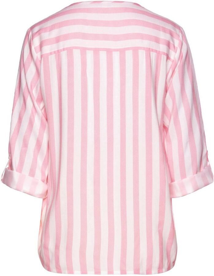 Lascana Blouse zonder sluiting met streep-print lichte geweven stof damesblouse - Foto 2