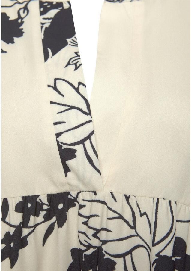 Lascana Blousejurk in wijd model met volants en bloemenprint tuniekjurk strandjurk - Foto 2
