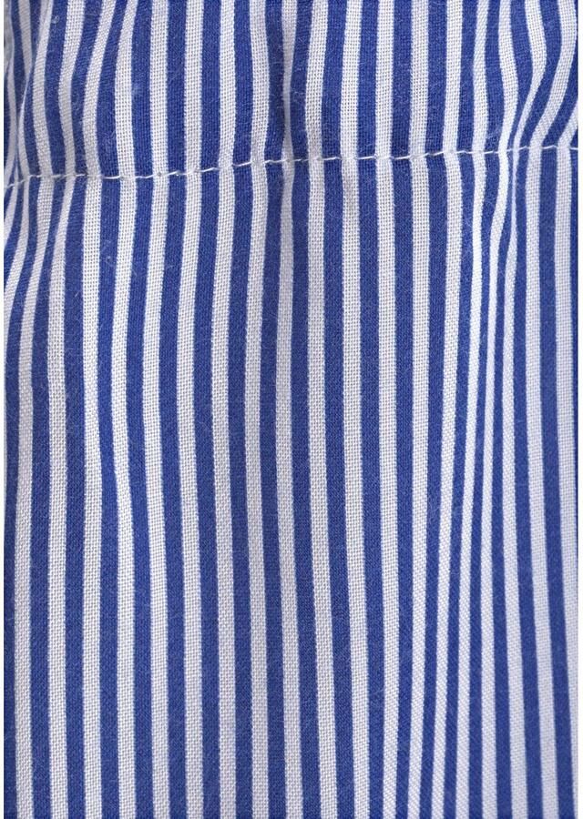 Lascana Blousejurk met gestreepte print en carmen halslijn zomerjurk strandjurk - Foto 3