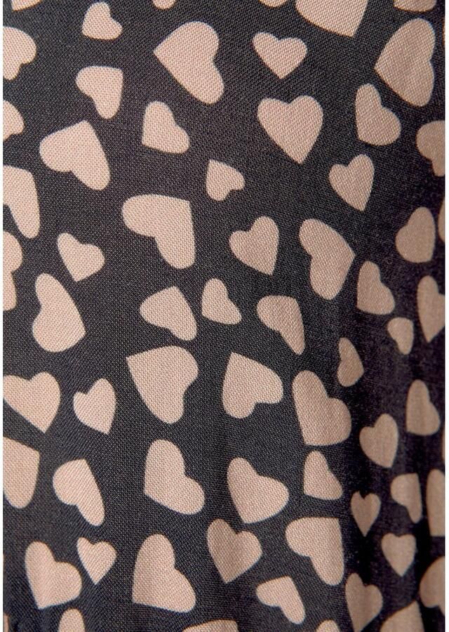 Lascana Blousejurk met hartjesprint losse blousejurk zomerjurk strandjurk