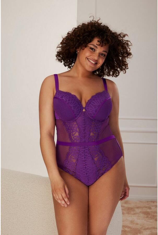 Lascana Body Cara gemaakt van filigraan kant en zachte mesh deels gemaakt van een gerecyclede stof - Foto 4