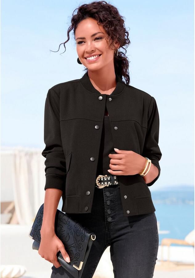 Lascana Bomberjack met drukknoopen korte jas sportief-chic - Foto 4