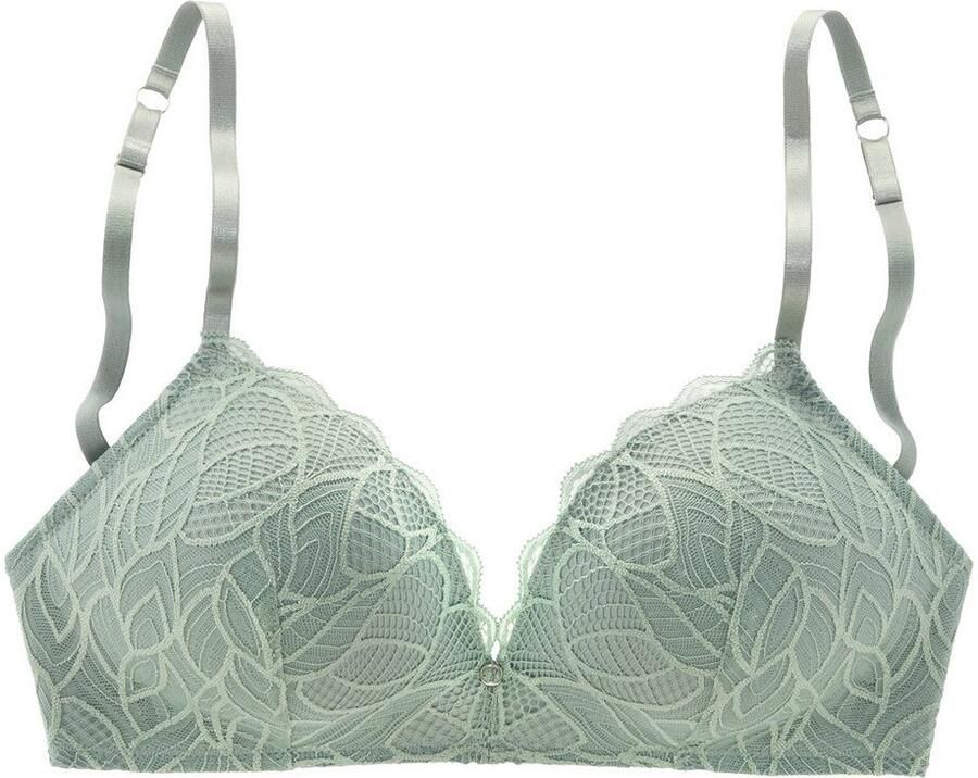 Lascana Bralette-bh ALICIA zonder beugel met fijn kant met bladerenmotief lingerie - Foto 3