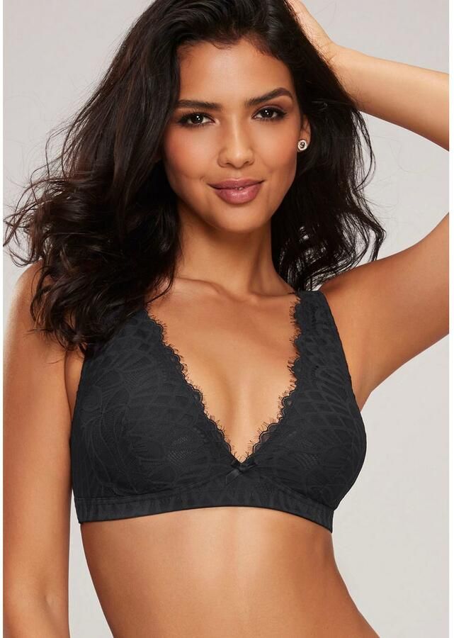 Lascana Bralette-bh Cara zonder beugel in edele high-apex ontwerp sexy lingerie
