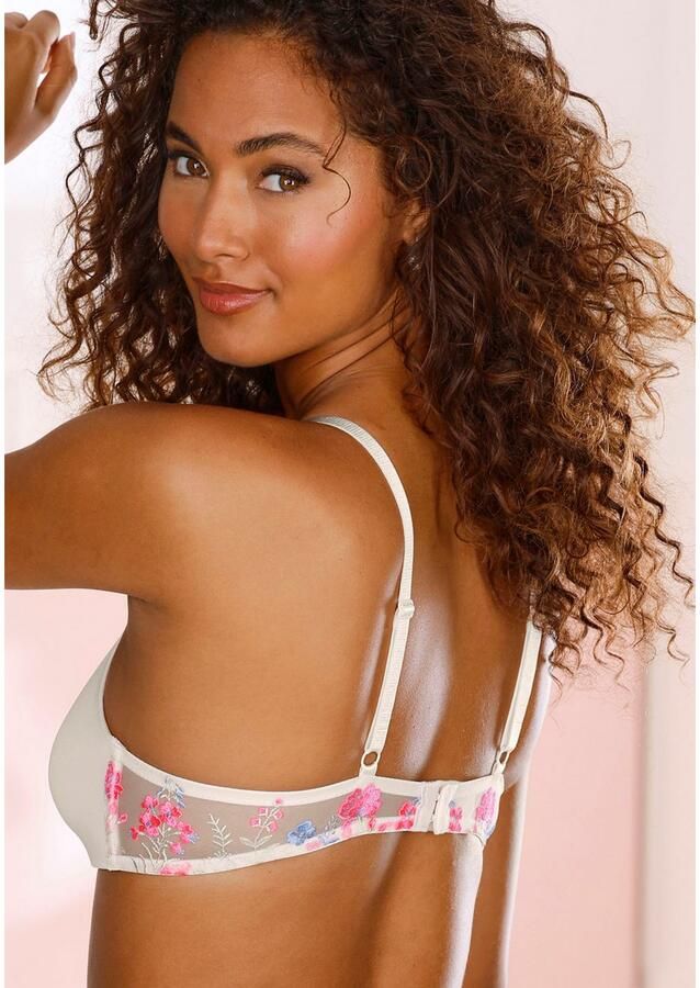 Lascana Bralette-bh Maria met prachtig bloemenpatroon van geborduurde kant lingerie
