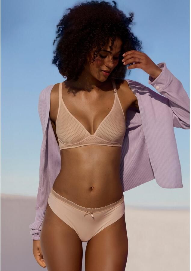 Lascana Bralette-bh zonder beugel met cups van gedessineerd spacer-materiaal basic - Foto 2