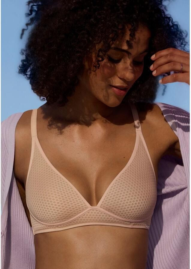 Lascana Bralette-bh zonder beugel met cups van gedessineerd spacer-materiaal basic