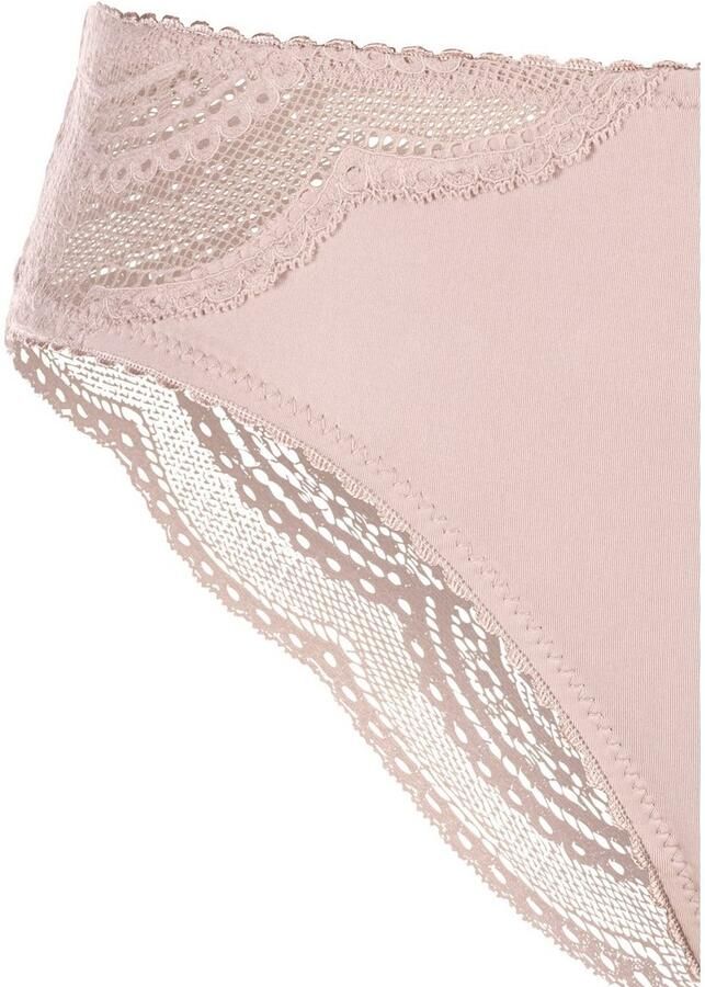 Lascana Brazilian slip met fijne kant (set 2 stuks)